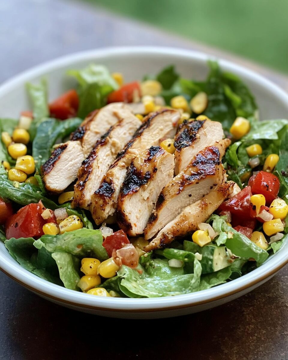 Grilled Herb-Marinated Chicken with Charred Corn Salad
