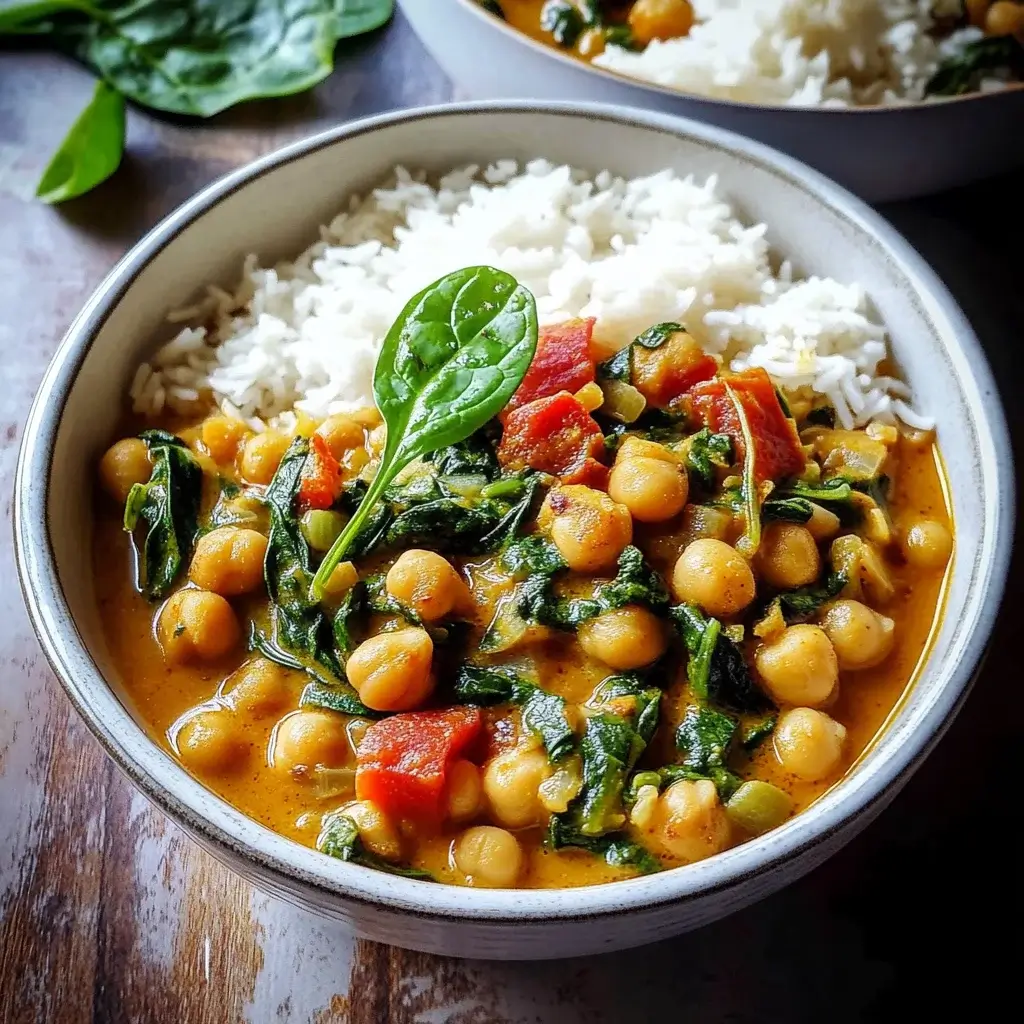 One-Pot Spicy Chickpea and Spinach Curry