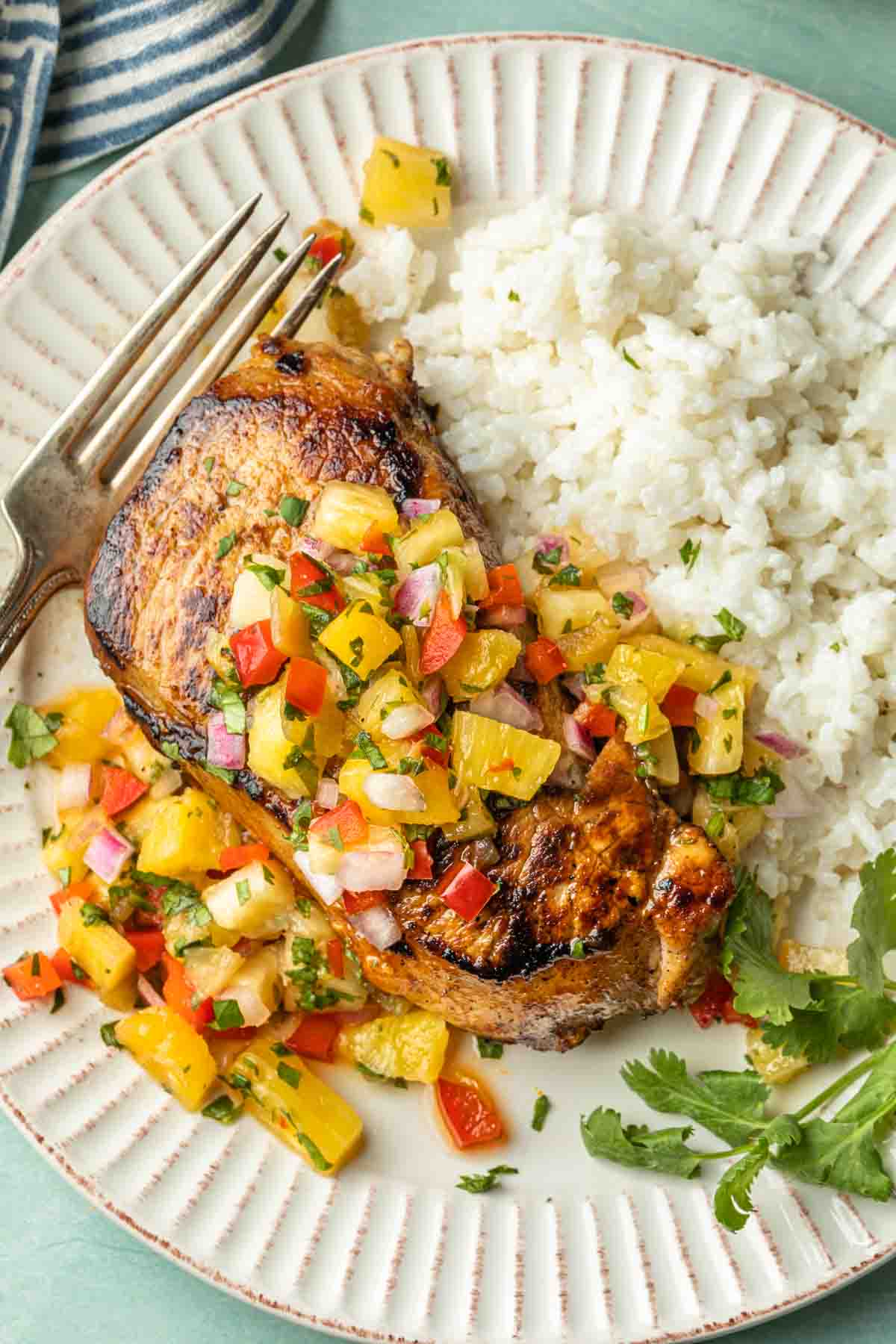 Pan-Seared Pork Chops with Pineapple Salsa