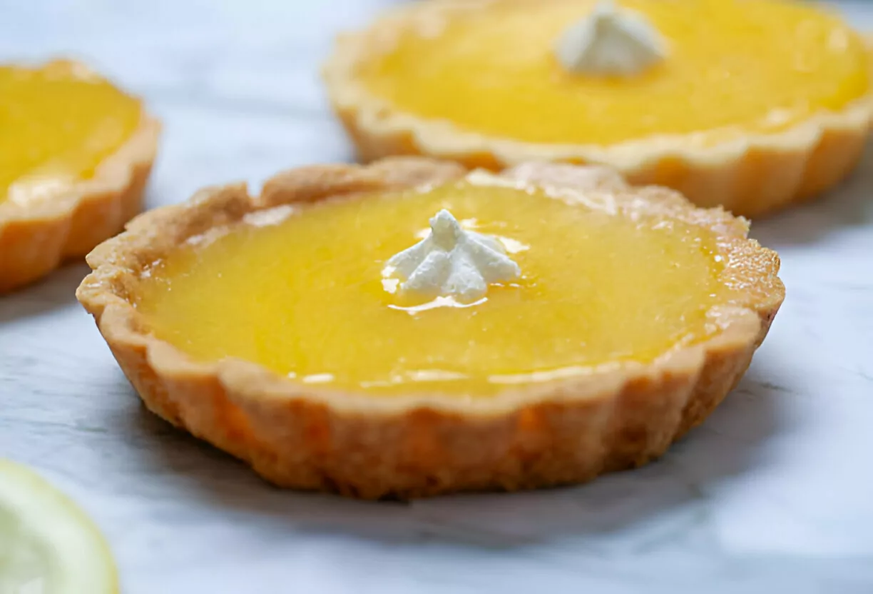 Raspberry-Lemon Curd Tartlets with Almond Crust