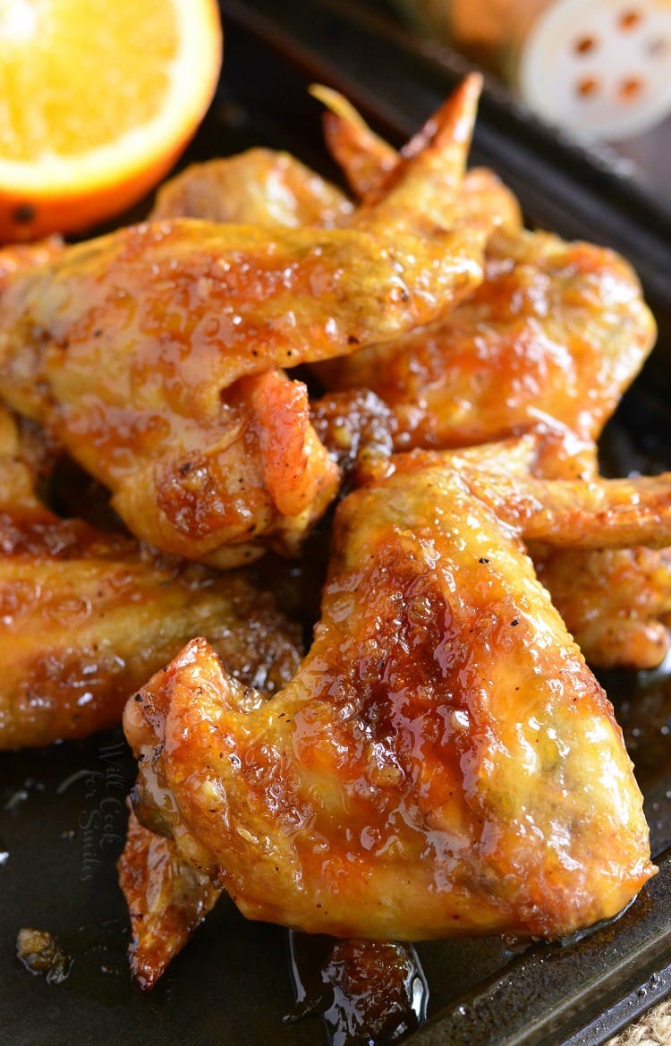 Spicy Orange Glazed Chicken Wings