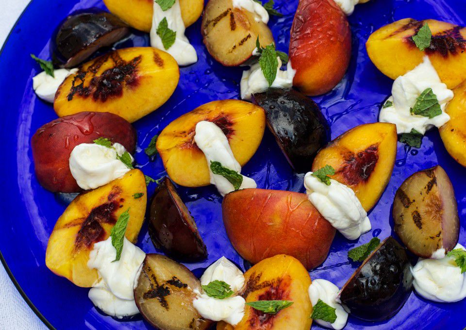 Sheet Pan Honey-Roasted Stone Fruit with Greek Yogurt