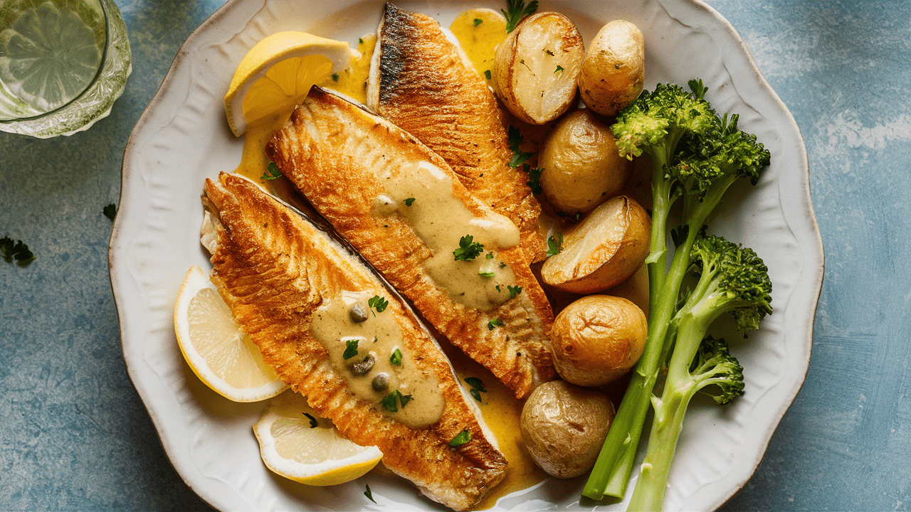 Pan-Seared Sea Bream with Garlic and Fresh Herbs