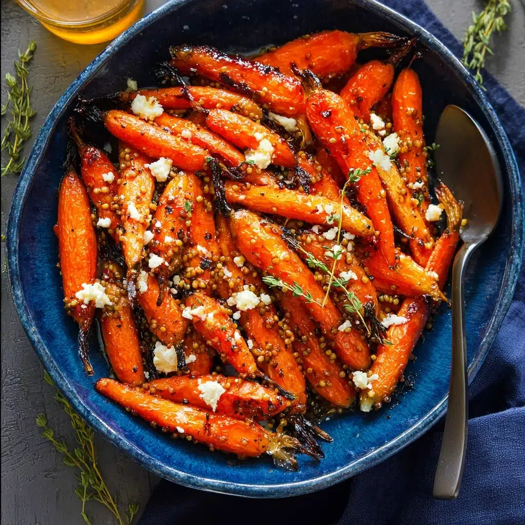 Maple-Mustard Glazed Roasted Carrots with Toasted Pepitas