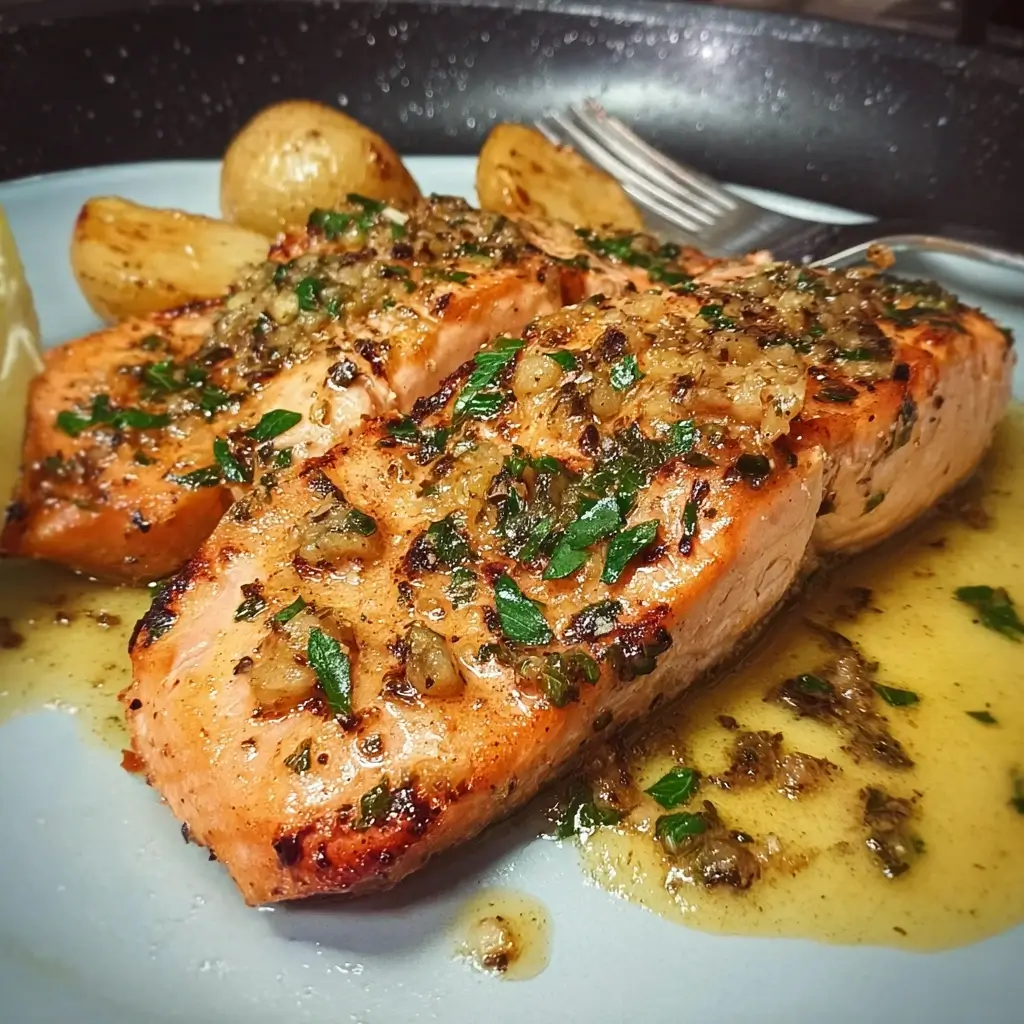 One-Pan Baked Salmon with Garlic and Dijon