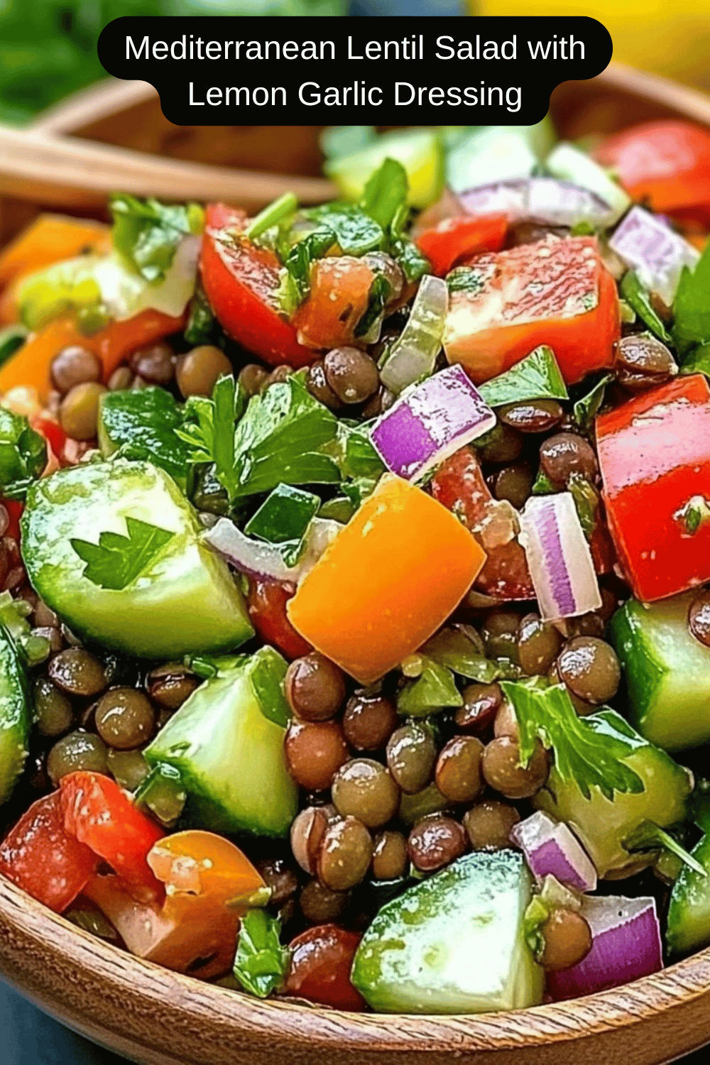 Herbed Lentil Salad with Lemon-Garlic Dressing
