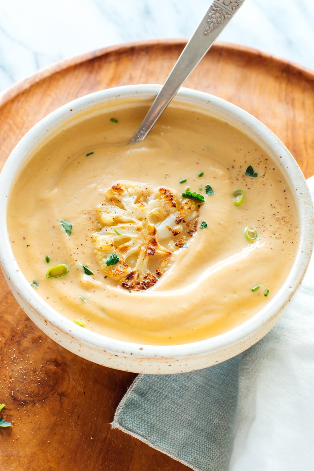 Creamy Coconut-Cauliflower Soup with Ginger