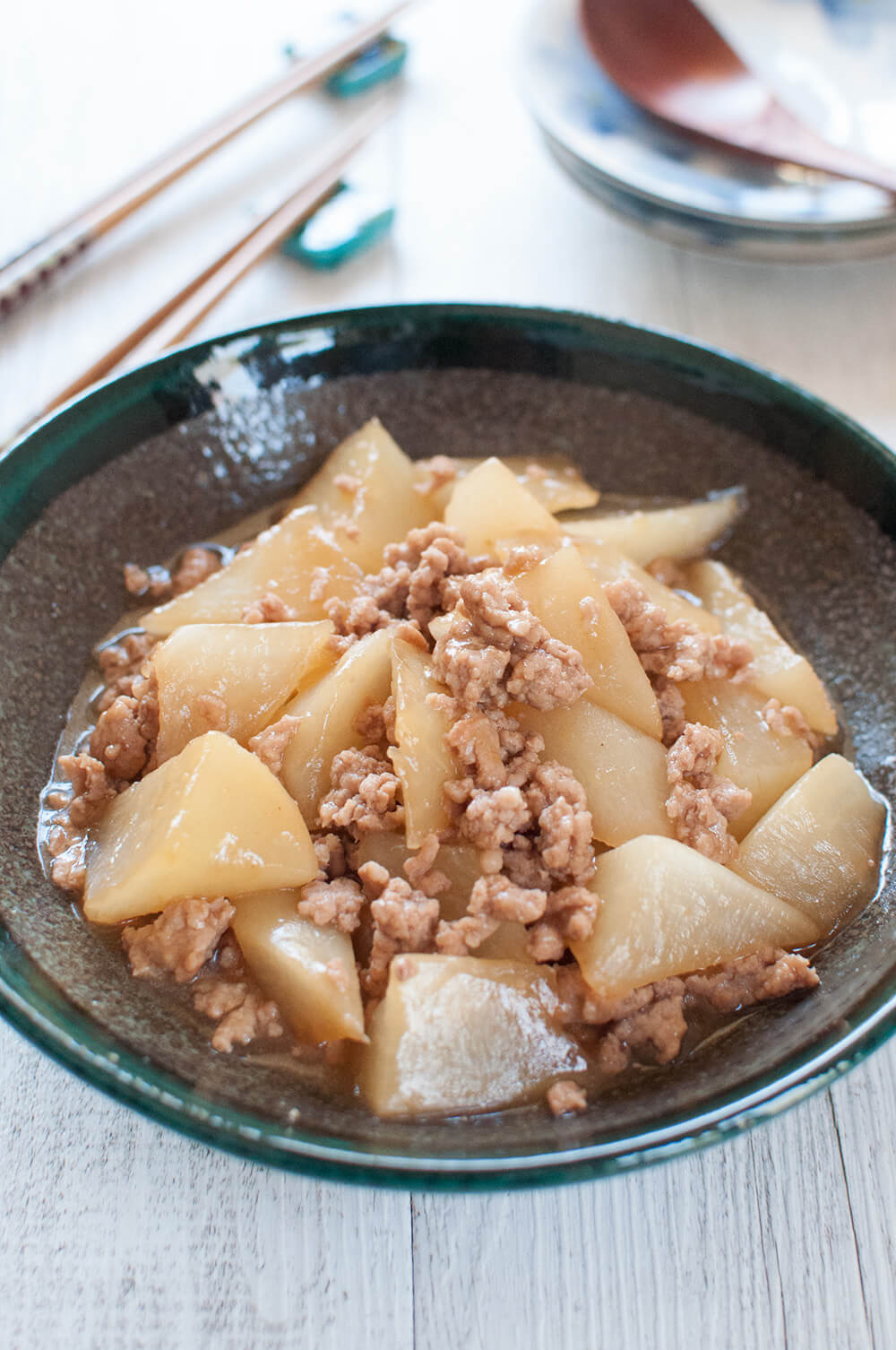 Braised Lemongrass Pork Shoulder with Pickled Daikon