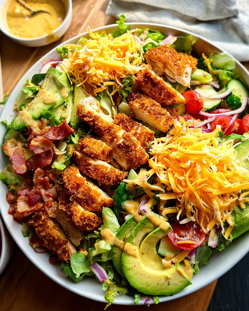 Crunchy Chicken Salad with Mayo and Cold Fried Chicken
