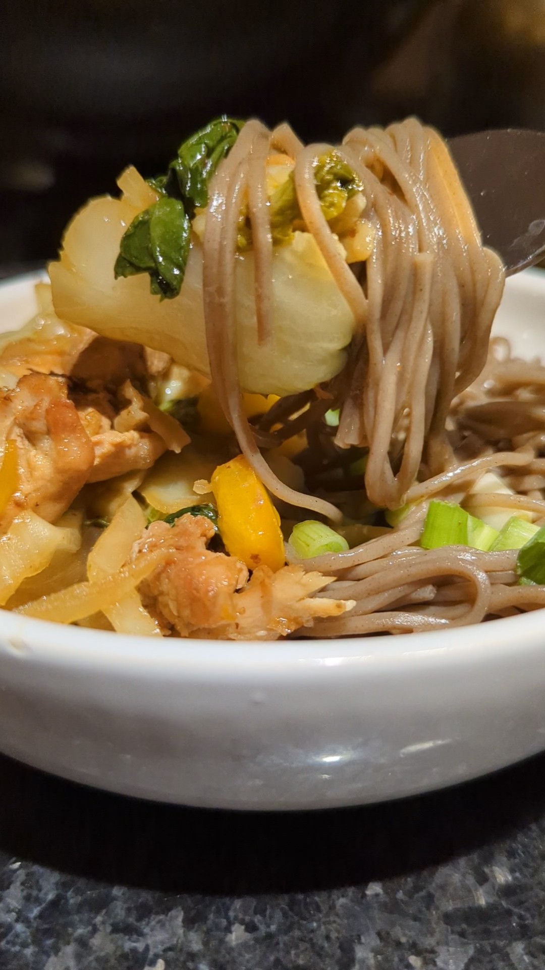 Buckwheat Noodle Stir-Fry with Tibetan Garlic and Scallions