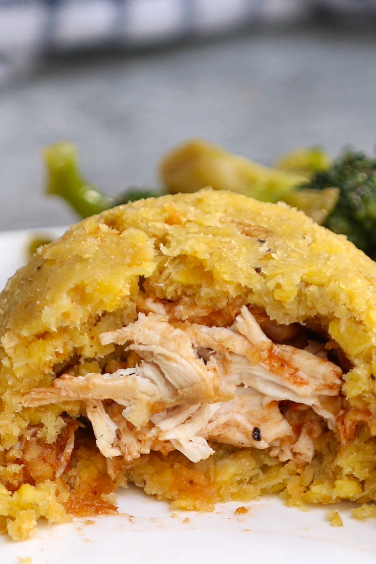 Grilled Mofongo-Stuffed Chicken with Garlic Mojo