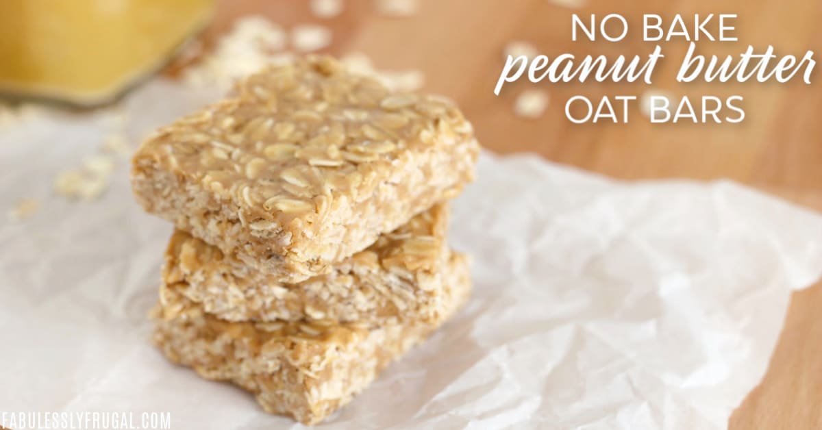 One-Bowl No-Bake Peanut Butter Oat Bars