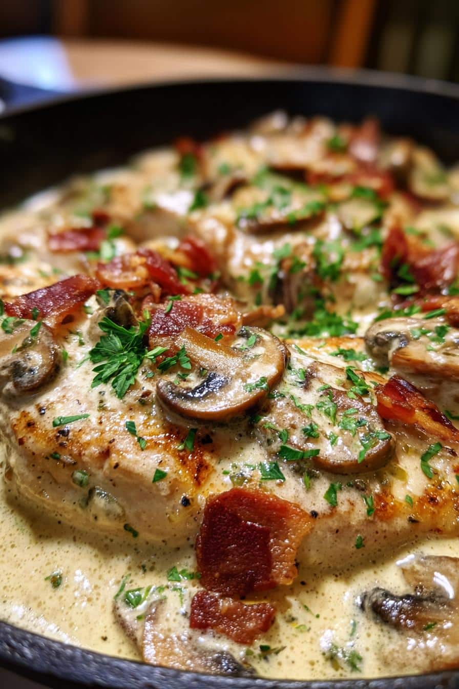 Creamy Bacon & Herb Chicken Skillet