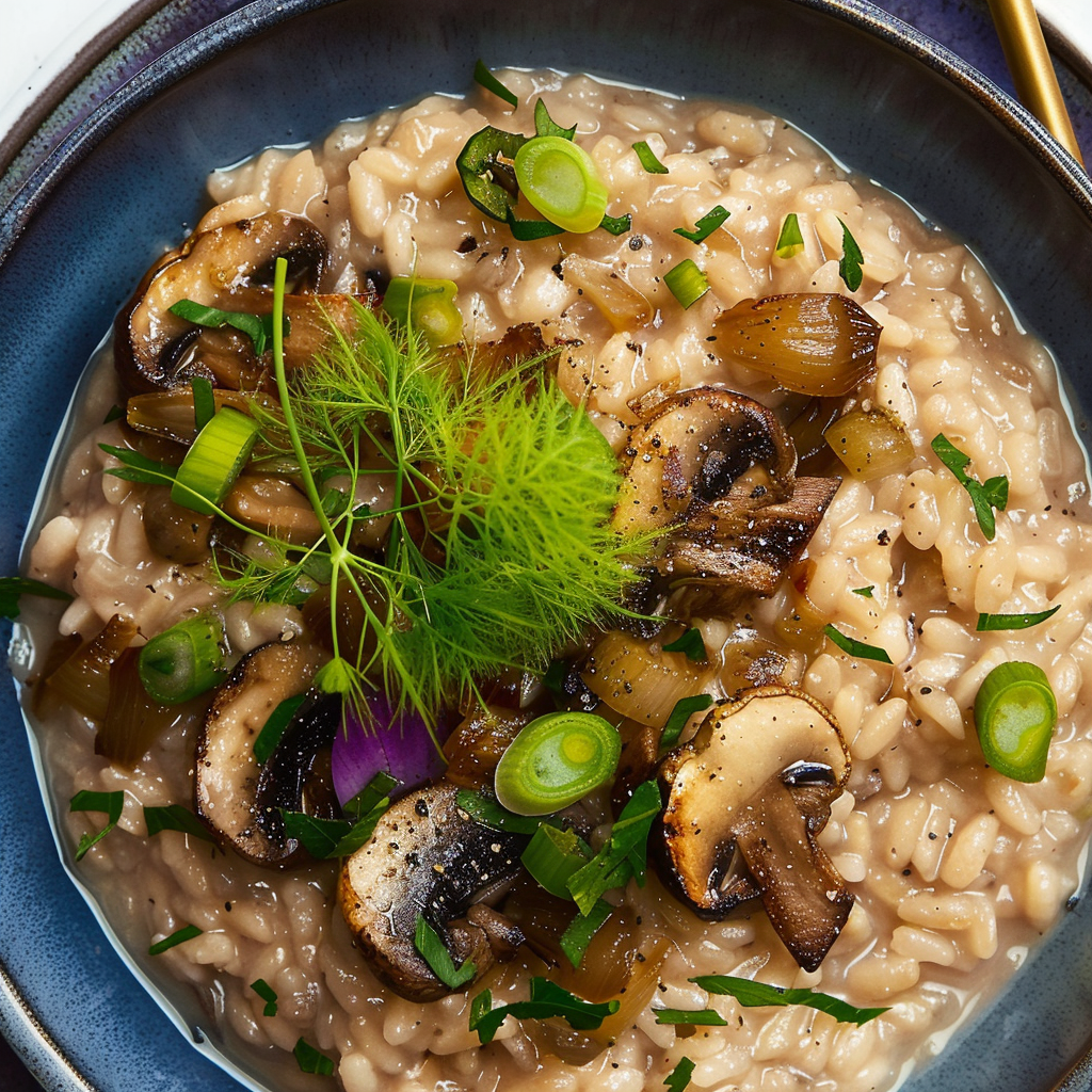Roasted Chestnut and Mushroom Risotto