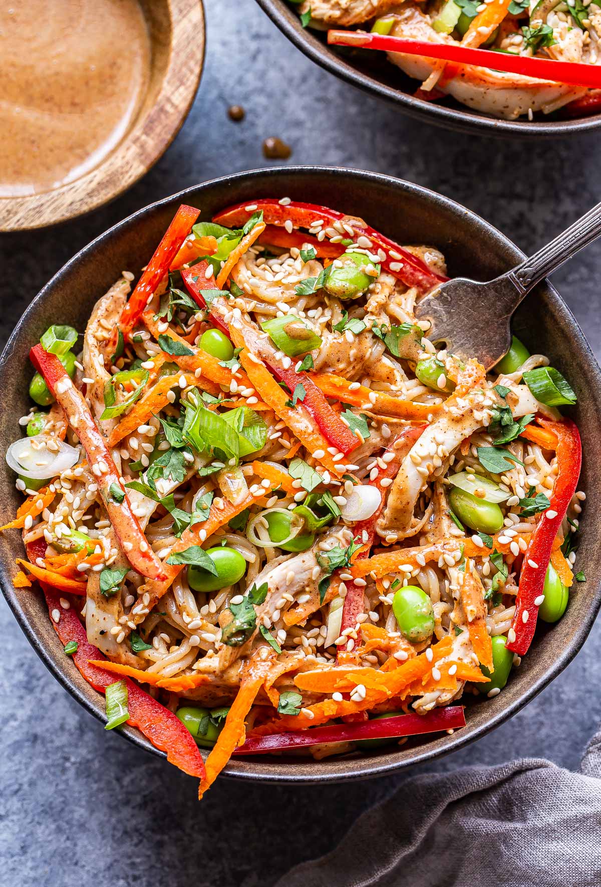 Korean-Inspired Noodle Bowl with Spicy Sesame Dressing