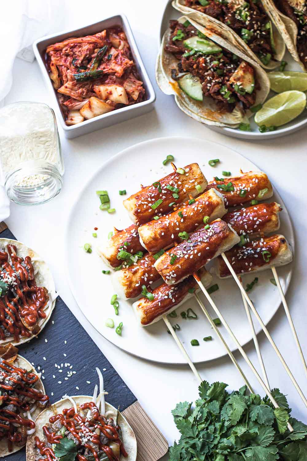 Grilled Laotian Sticky Rice Cakes with Spicy Tamarind Sauce