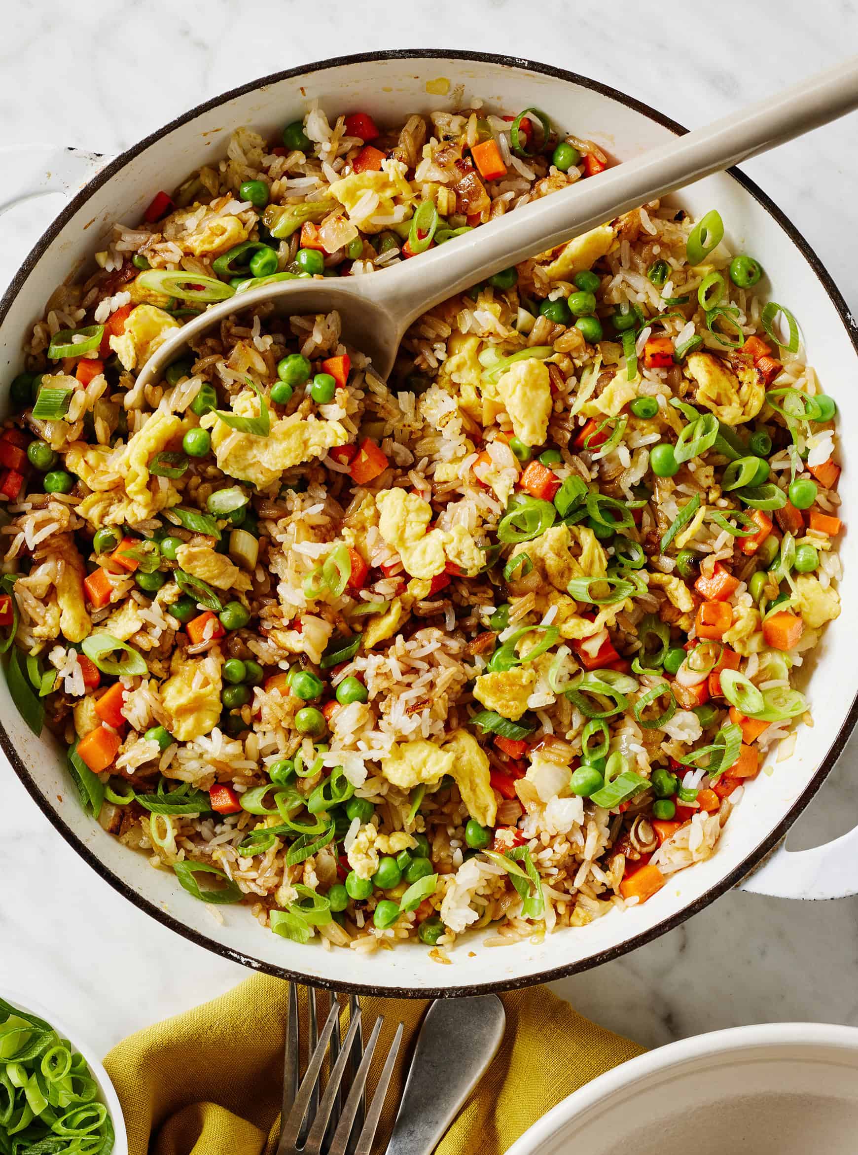 Stovetop Vegetable Fried Rice with Egg and Scallions