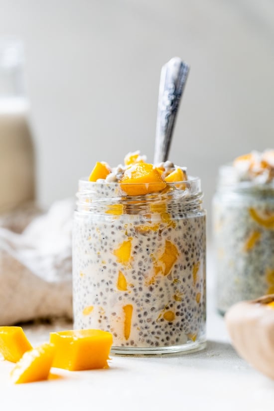 No-Bake Coconut and Mango Chia Pudding