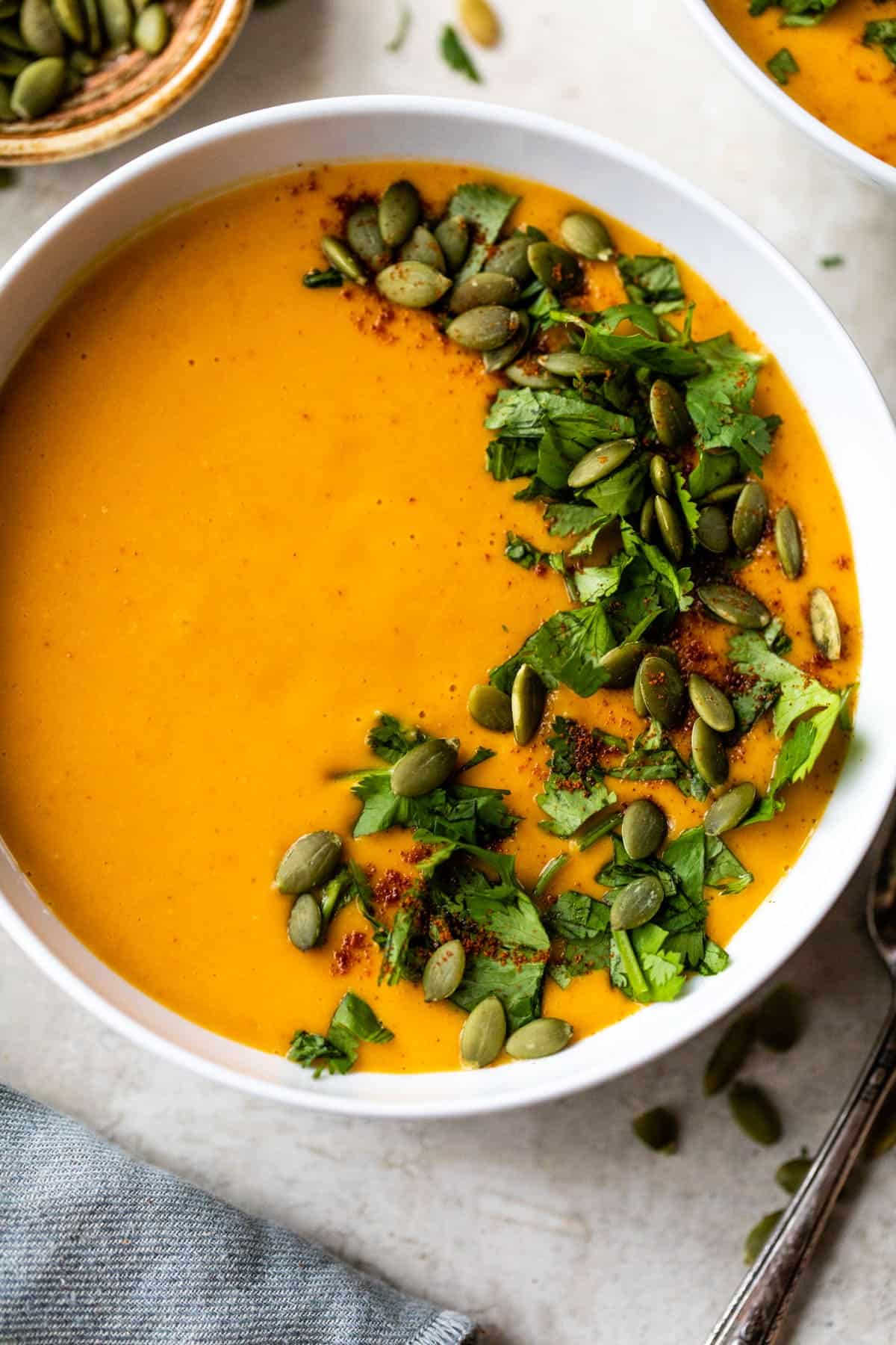 Roasted Spiced Butternut Squash Soup with Coconut Milk