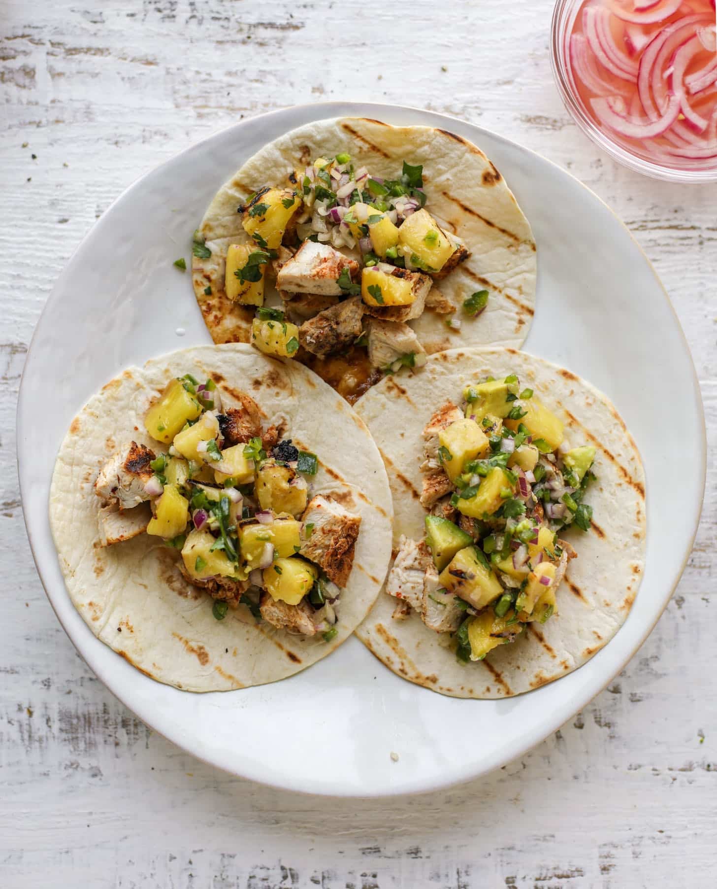 Chili-Lime Grilled Chicken Tacos with Pineapple Salsa