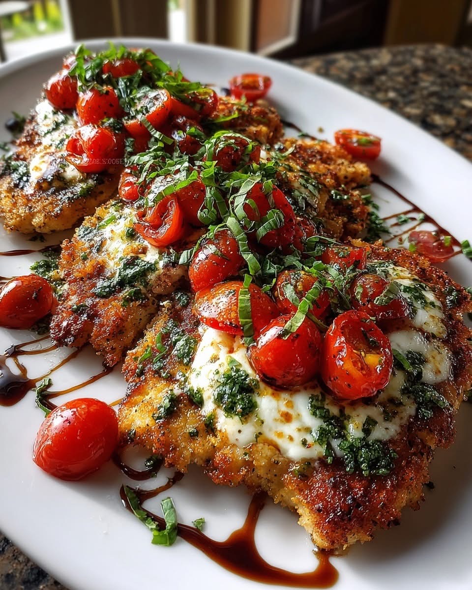 Braised Chicken Parmesan Cutlets with Fresh Mozzarella