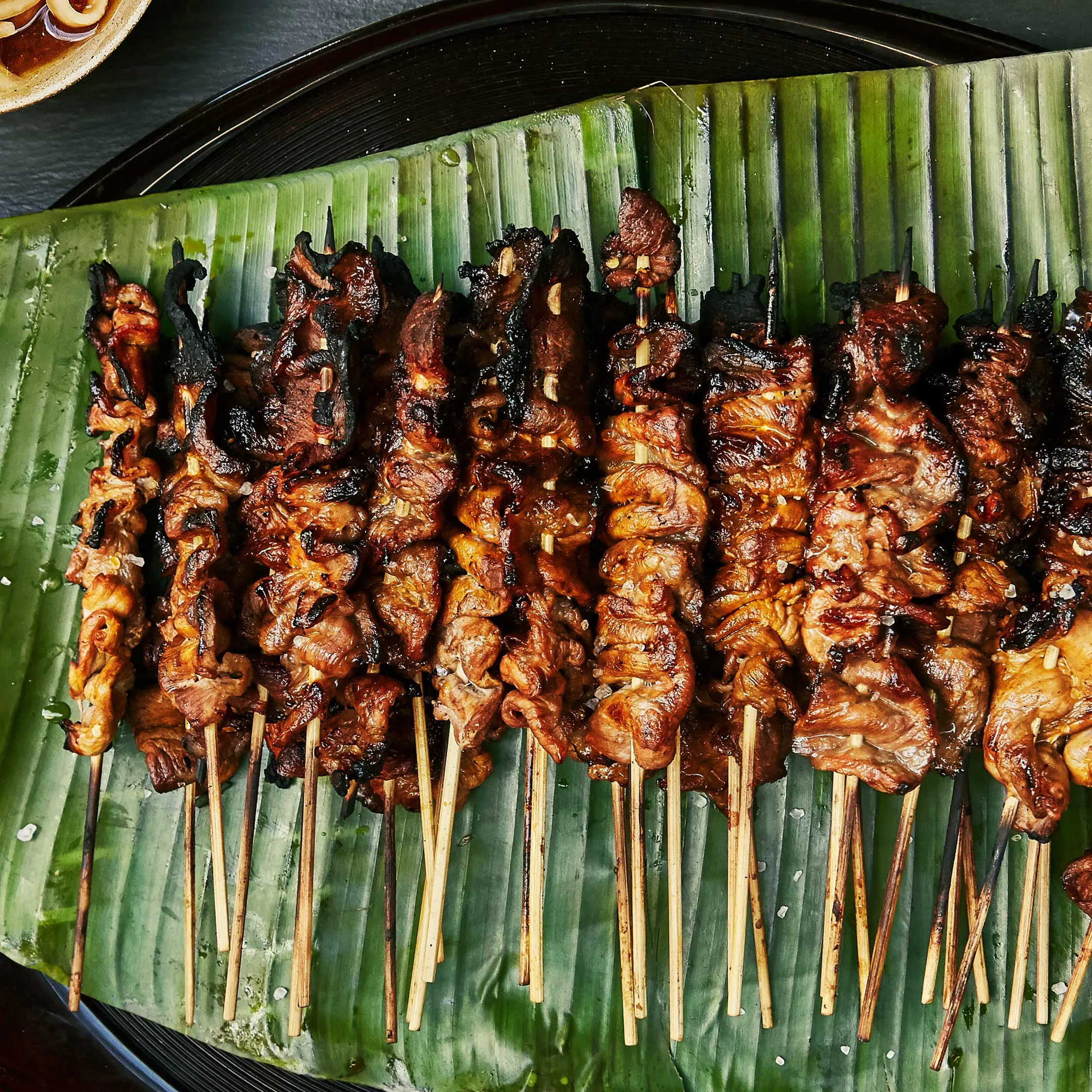 Half-Marinated Grilled Pork Skewers with Spicy Citrus Sauce