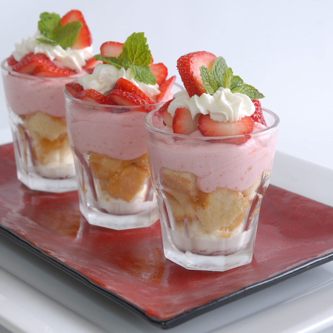 Chocolate-Dipped Strawberry Mousse Parfaits