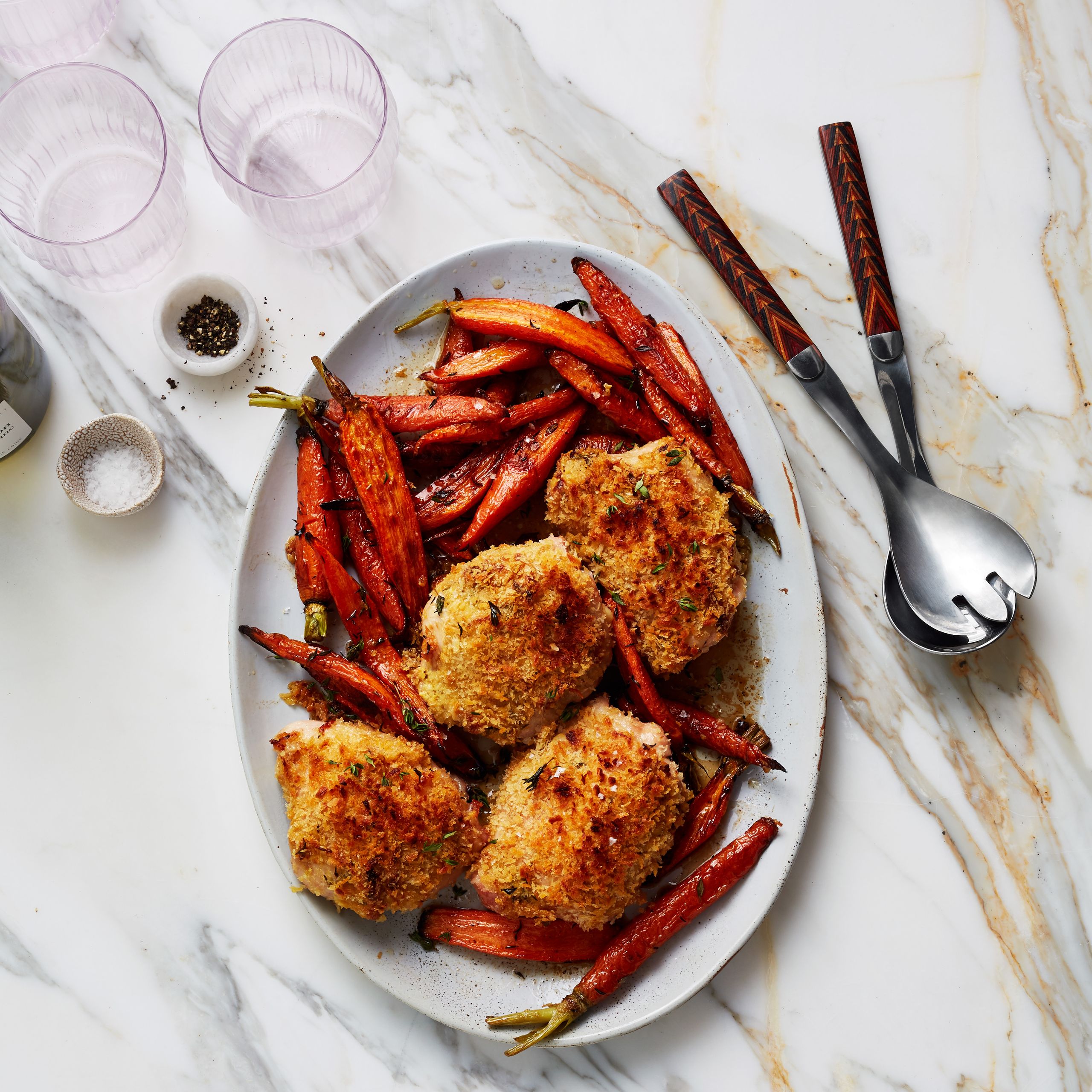 Pan-Roasted Chicken Thighs with Mustard and Thyme
