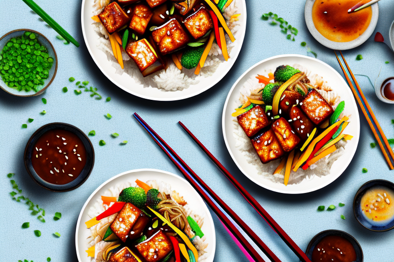 Soy-Glazed Tofu and Vegetable Stir Fry with Jasmine Rice