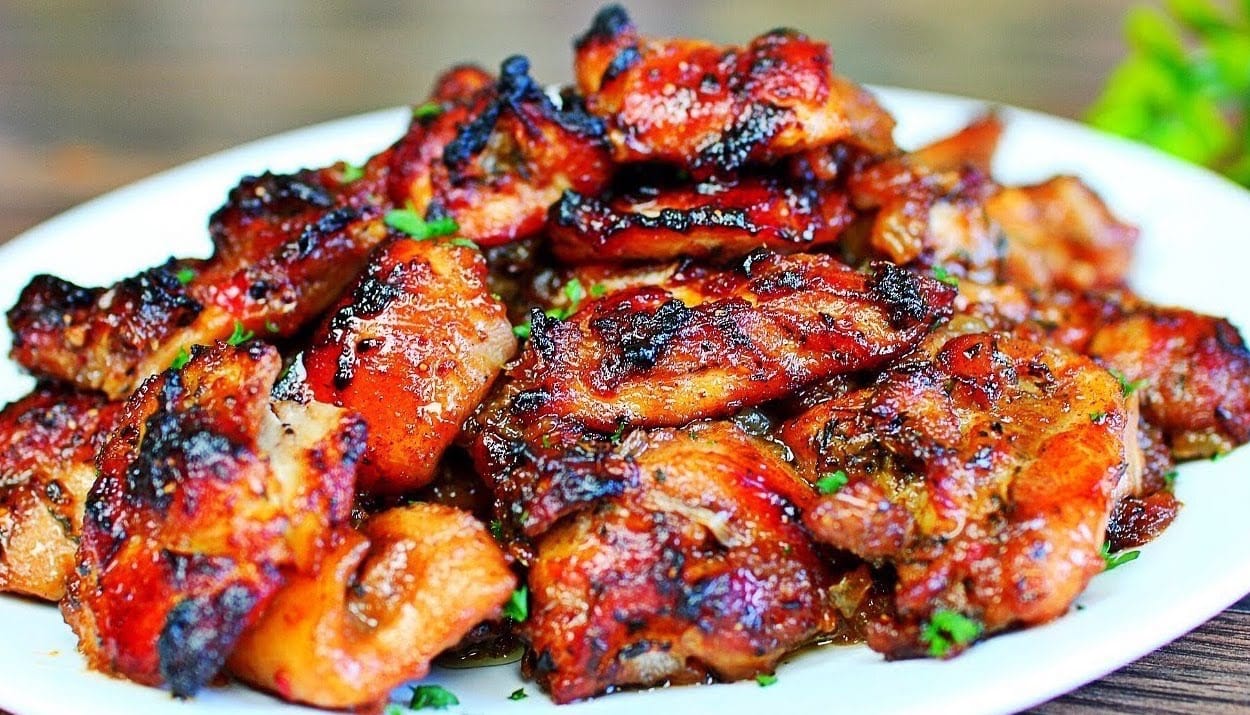 Honey Garlic Baked Chicken Thighs