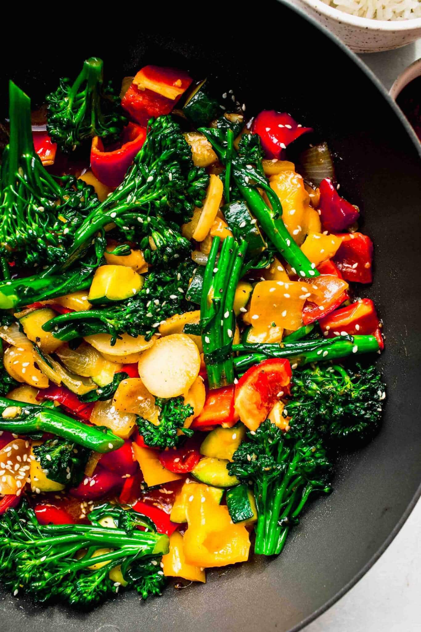 Crispy Vegetable Stir-Fry with Sesame and Ginger
