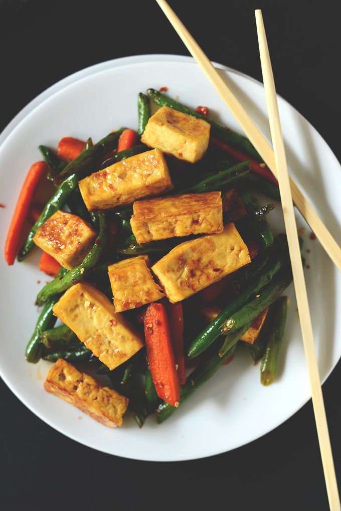 Stir-Fried Tofu and Vegetables in Gluten-Free Tamari Sauce
