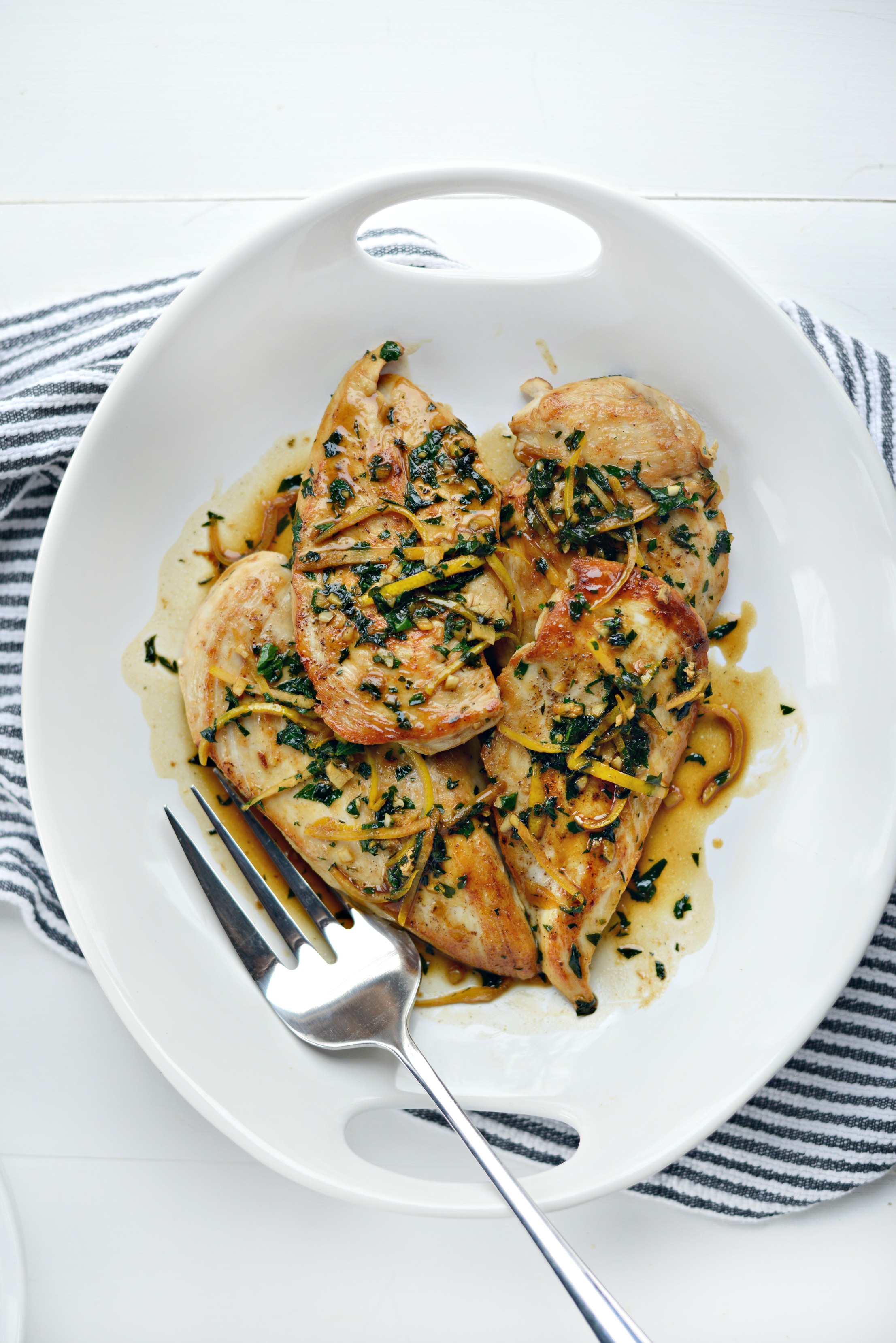 Popular Lemon Herb Chicken with Pan Sauce