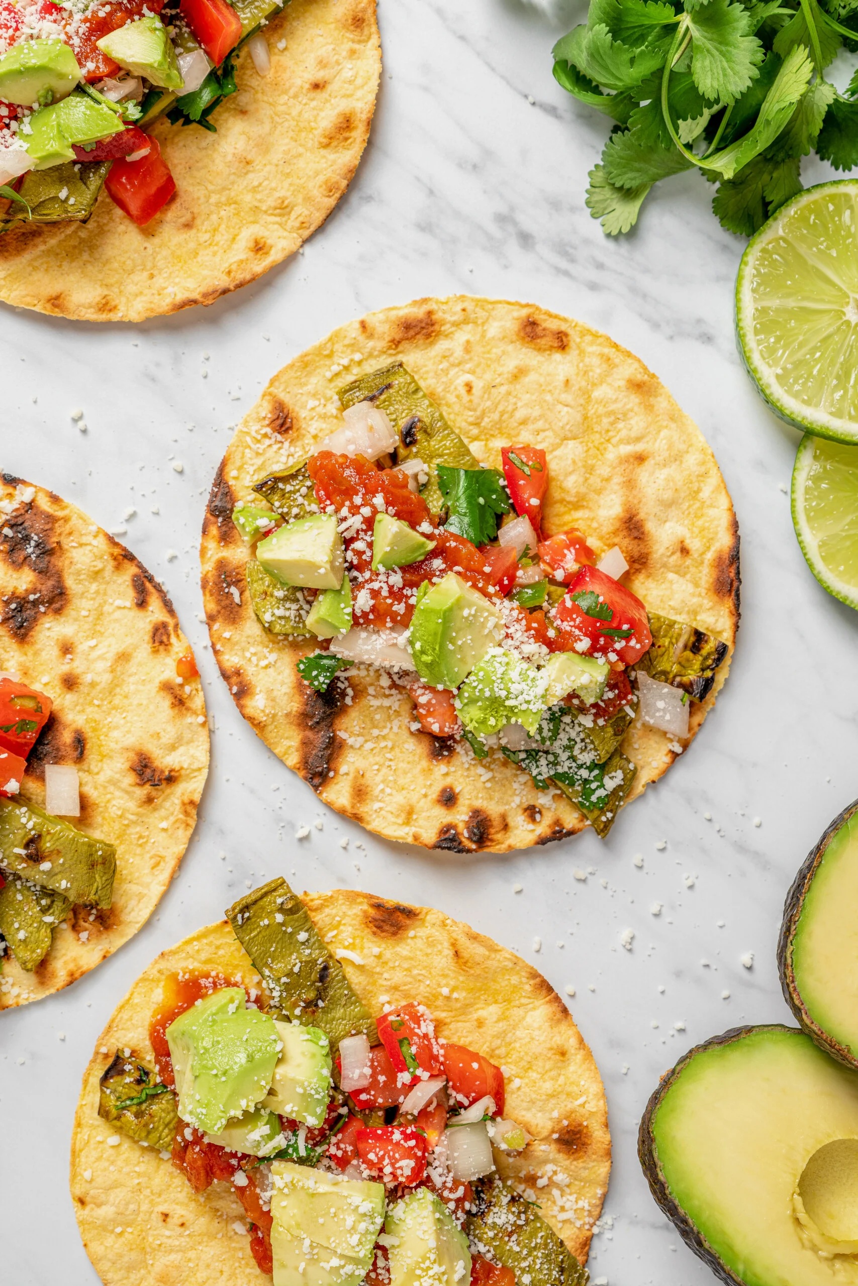 Grilled Nopal and Quesillo Tacos with Salsa Verde
