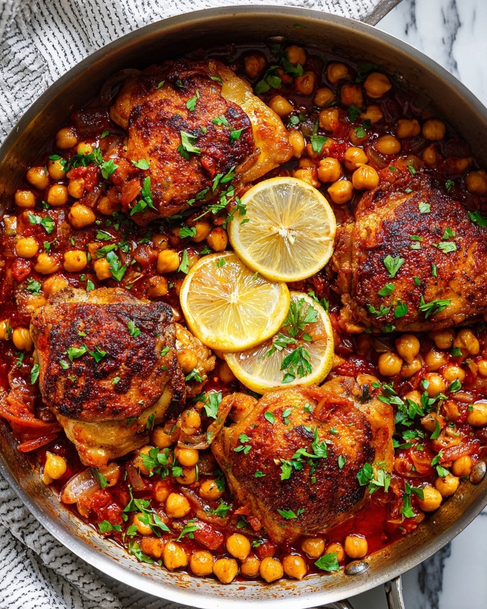 One-Pan Moroccan-Spiced Chicken with Chickpeas and Roasted Vegetables