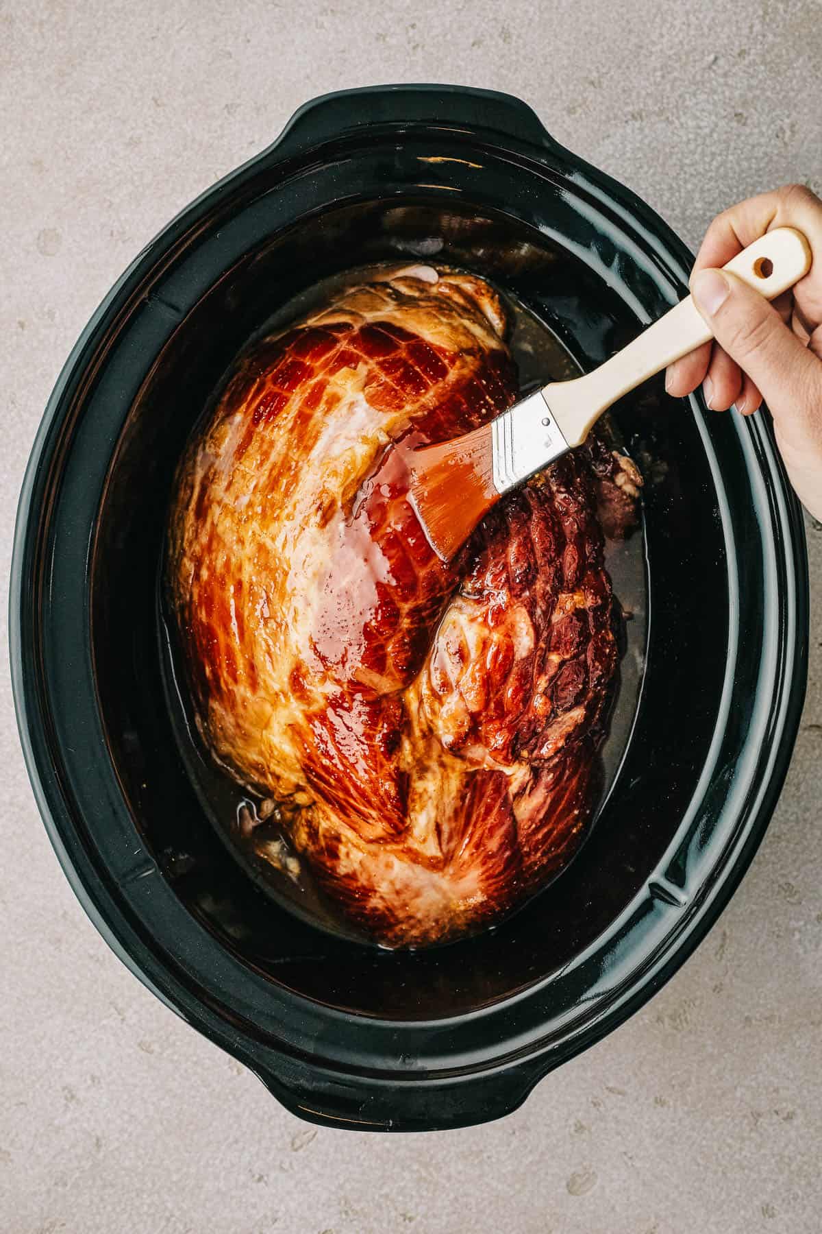 Slow Cooker Maple-Glazed Ham with Clove and Brown Sugar Crust