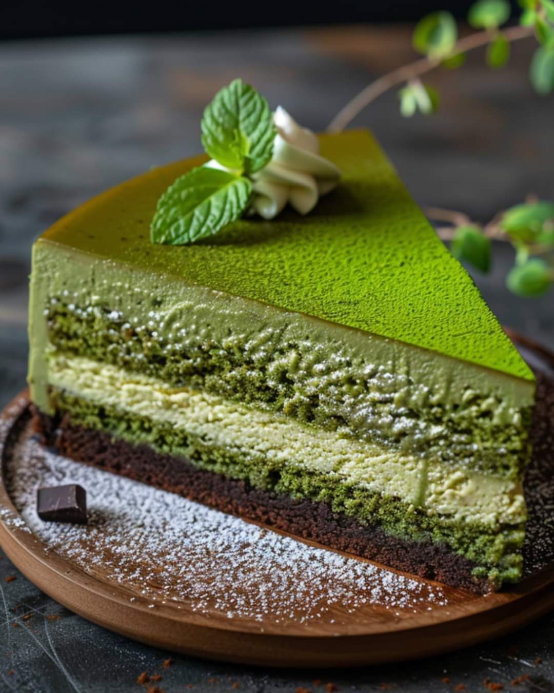 Steamed Matcha and White Chocolate Cake