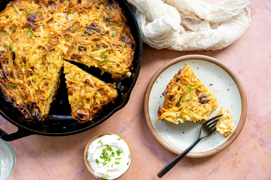 Baked Potato Kugel with Caramelized Onions