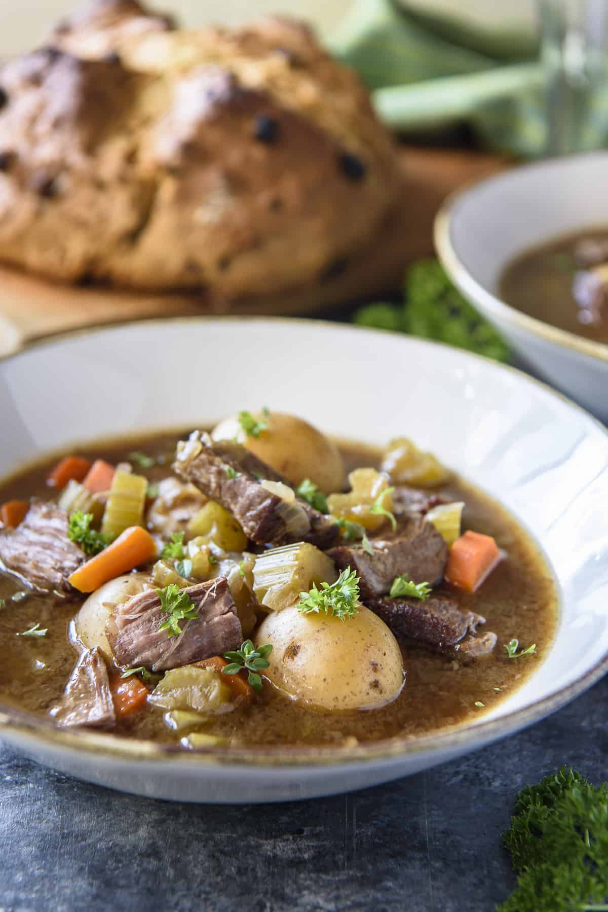 Slow-Cooked Beef Stew with Irish Stout and Root Vegetables