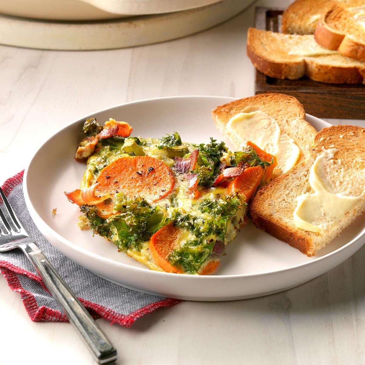 Estate Auction-Inspired Rustic Vegetable and Herb Frittata