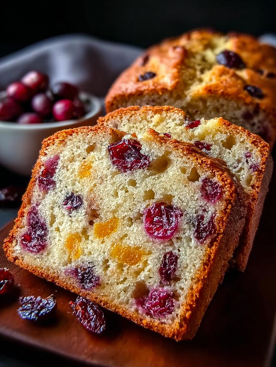 Cranberry and Orange Scented Holiday Bread