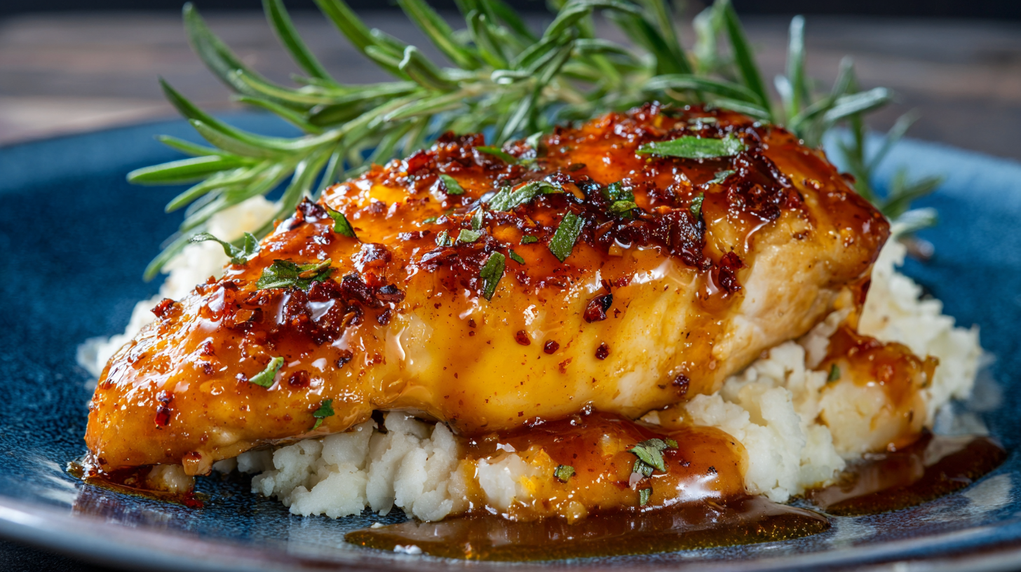 Pan-Seared Chicken with Texas Toast and Spicy Honey Drizzle