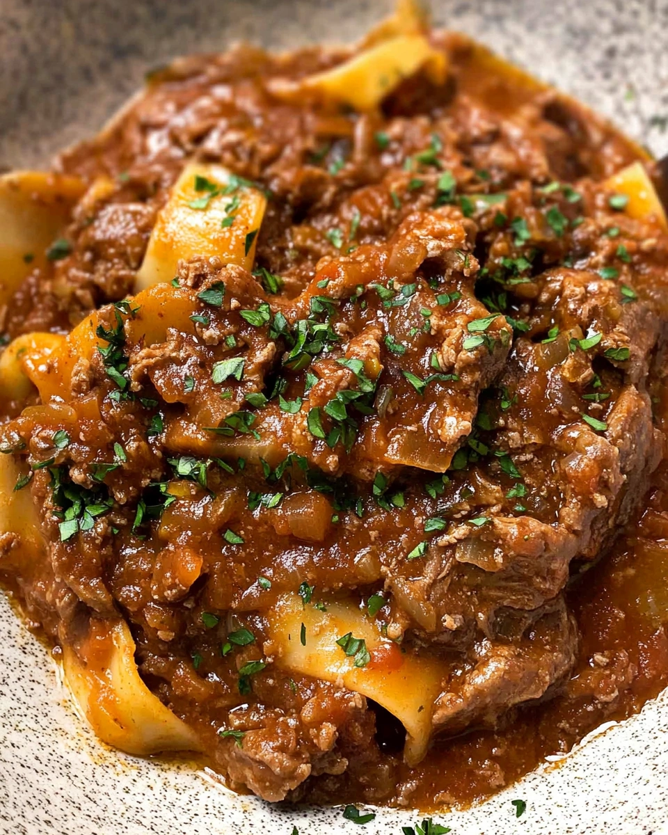 Slow-Cooked Beef Ragu with San Marzano Tomatoes