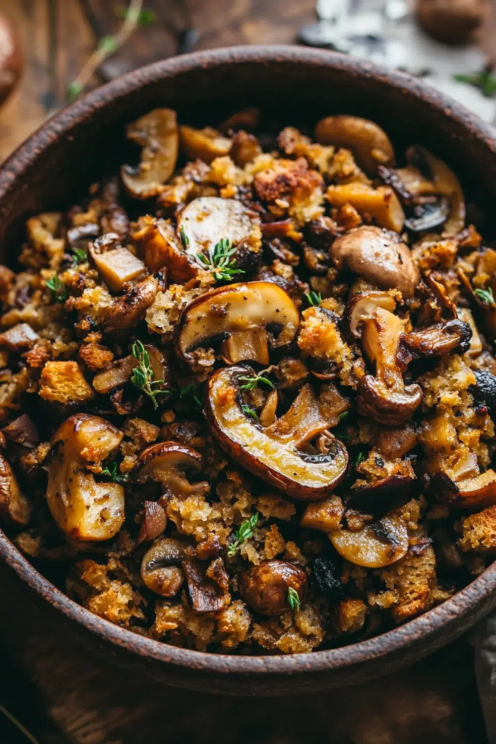 Chestnut and Mushroom Stuffing with Sage and Thyme