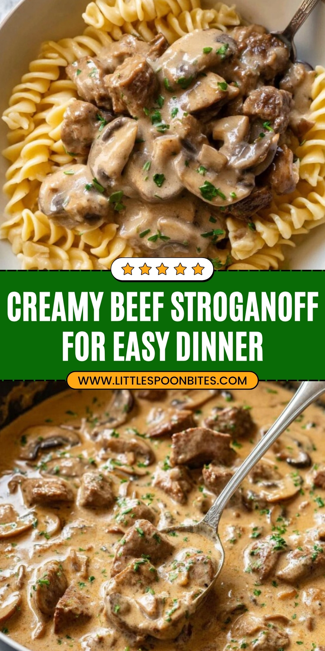 Braised Beef Stroganoff with Sour Cream and Mushrooms