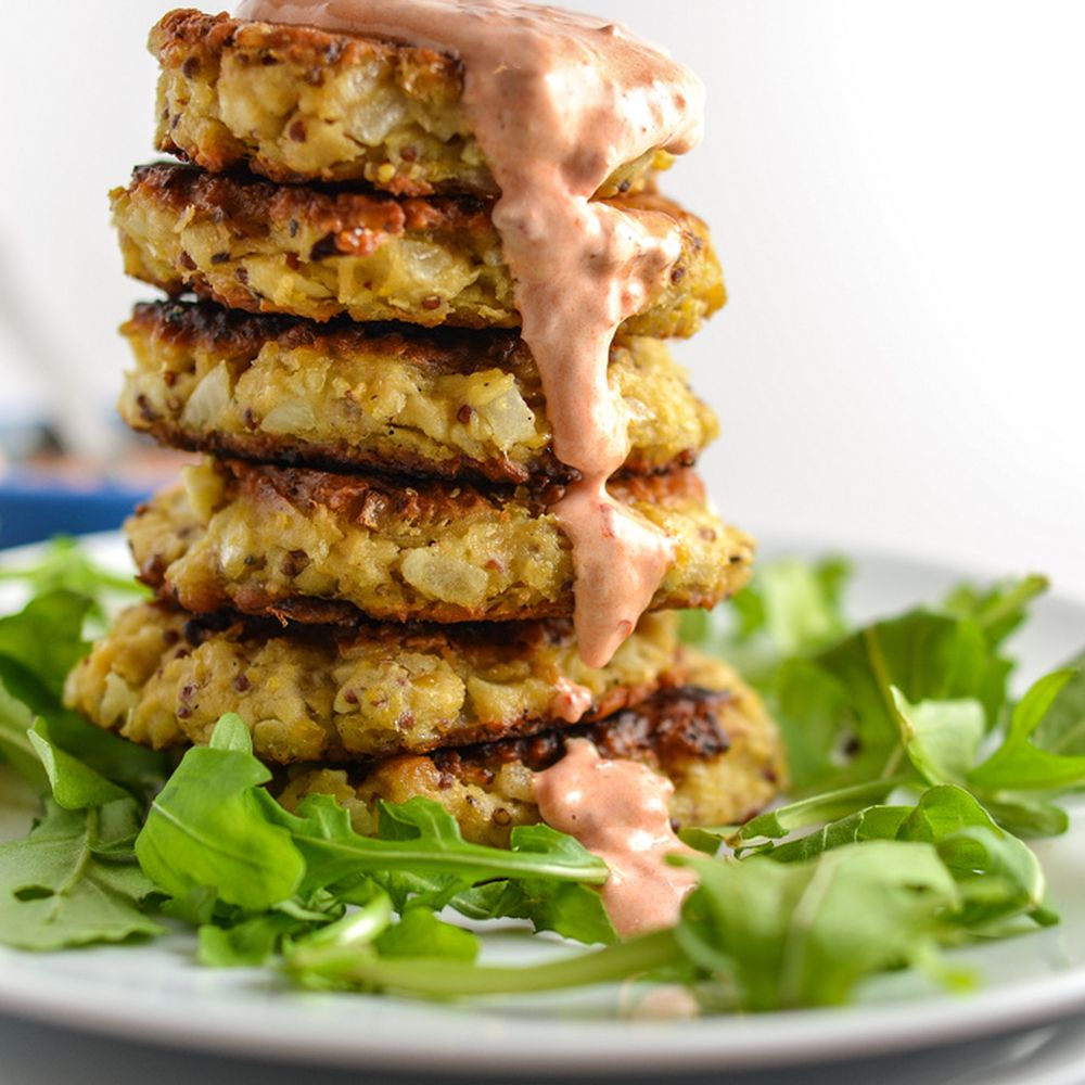 Haitian Chickpea Fritters (Akra) with Spicy Aioli