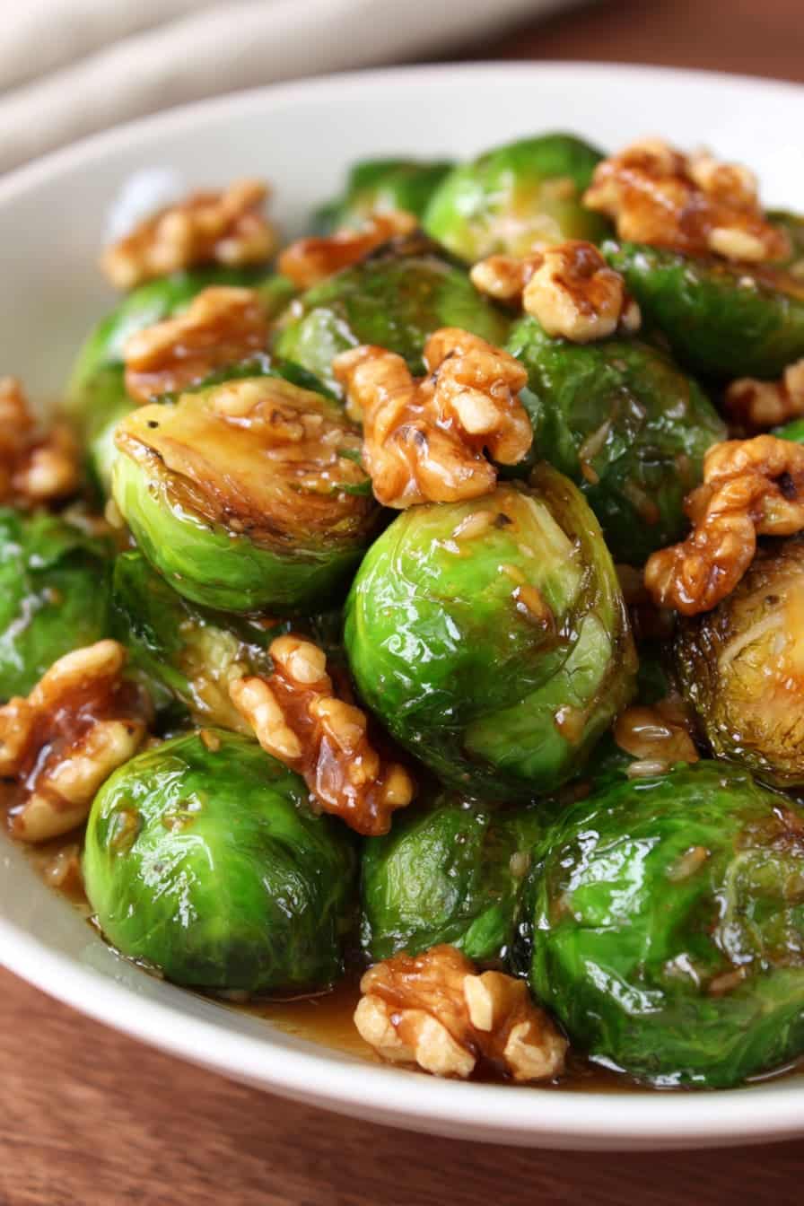 Maple-Glazed Brussels Sprouts with Toasted Walnuts