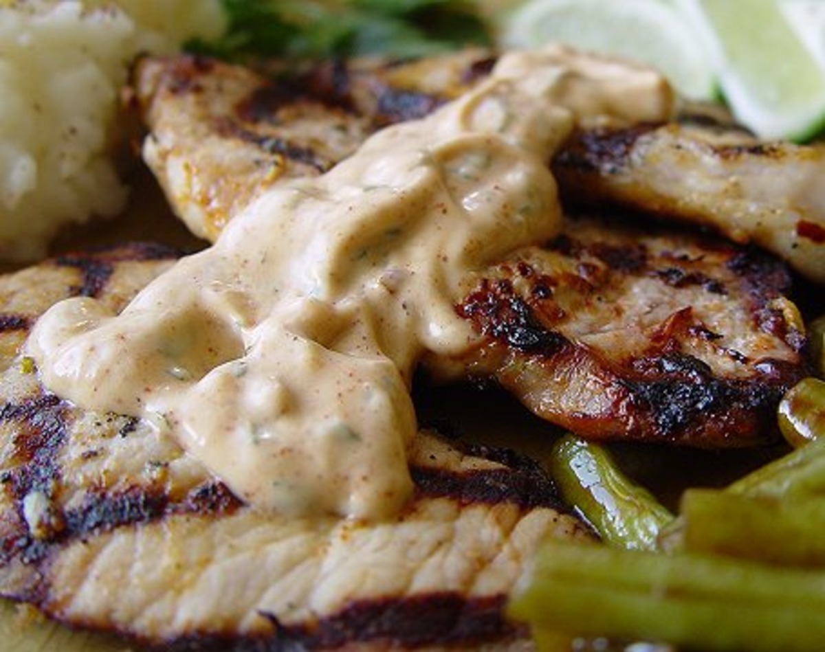 Smoky BBQ Pork Chops with Cilantro Lime Glaze