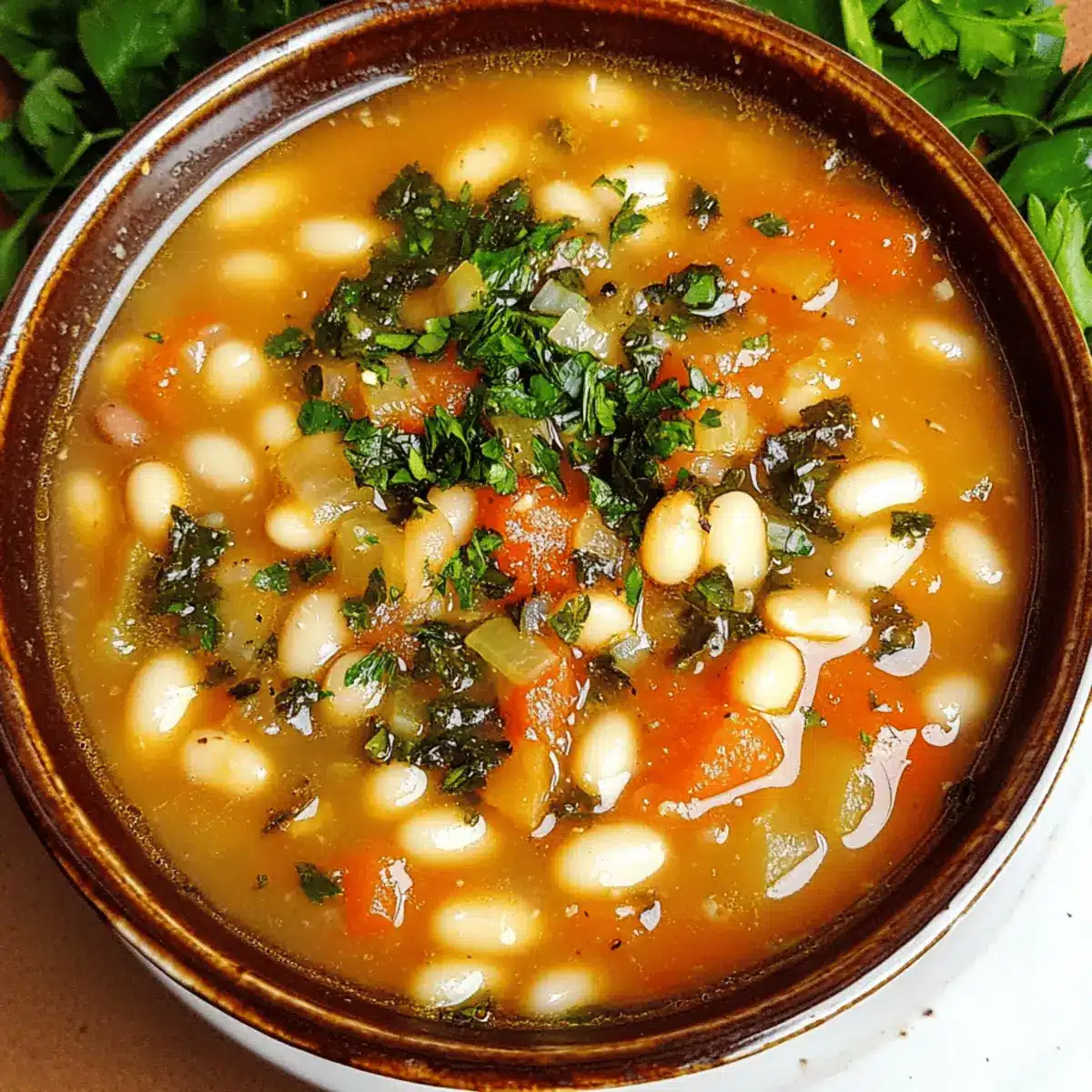 Slow-Simmered Greek Fasolada White Bean Soup