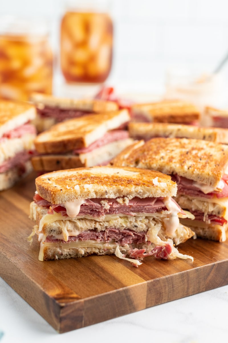 Grilled Reuben Sandwich with Sauerkraut and Thousand Island Dressing